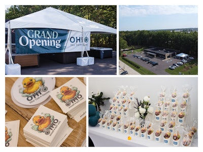 Small details, like custom napkins, coasters and banners, helped to elevate the grand opening. The store also opted for local catering, as lifting up other local businesses is important to them.