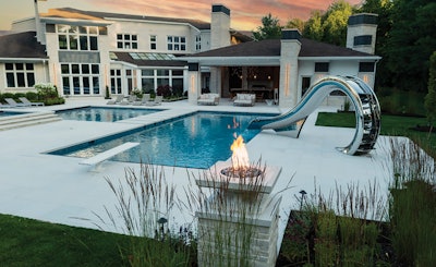 All told, the price tag for this project came to about $1 million, according to Jerry Hammerschmidt, co-owner of High-Tech Pools, and the cover plays a vital role in overall operations. 'When you close the pool covers, the slide turns off. And if you close the slide pool or the kiddie pool, the weir turns off, so that you're not flooding the cover,' he says.
