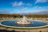 The breathtaking fountains at Versailles in fall. This was without doubt the greatest water feature in the world with a budget (adjusted for today’s dollars) almost beyond comprehension. A vast system of pumps, aqueducts, reservoirs and artificial lakes was created to raise water from the Seine nearly 450 feet to gravity-feed the fountains and pools. The city-building-size “Marly Machine” — a massive pump powered by the Seine’s own current — was the spectacular centerpiece of the system.