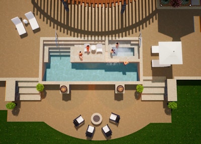 Thursday Pools Mack Daddy Pool Aerial With Water People