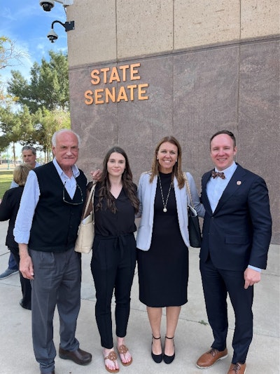 L to R: Barry Goldwater Jr., Emma Linquist, Casey McGovern, Representative Matt Gress (Arizona)