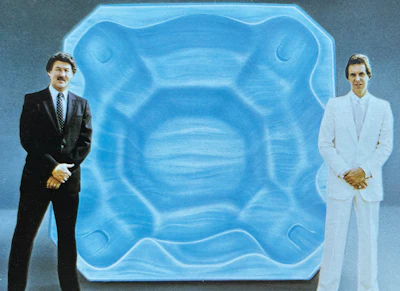 Ed Fochtman and Fred Wagenhals with their newest acrylic model.