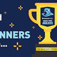 Golden trophy for 2025 Pentair Pool Pro Awards featuring The Backyard Legends
