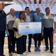 L-R: Brad Parker, Vice President of Marketing at Fluidra; Steve Gutai, Vice President and General Manager of Commercial at Fluidra North America; Sabeena Hickman, CAE, PHTA President & CEO; Jon Viner, President of Fluidra North America; Rowdy Gaines, PHTA Vice President of Partnerships & Development; Enrique Gomez, Vice President of Sales at Fluidra