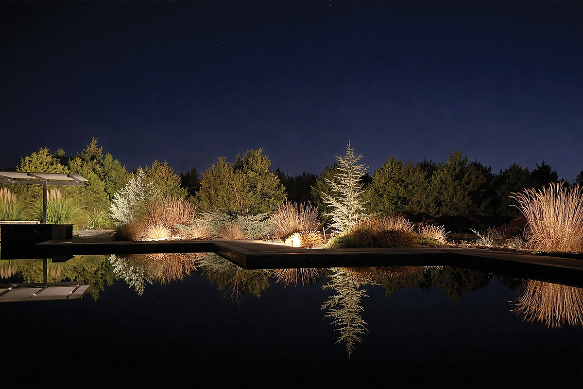 This homeowner loved their pool but was only getting seasonal use out of it. Once we added the lighting package, it completely changed how they used the space &mdash; turned it into a year-round environment, and created the essential 'mood' factor that sets pools apart.