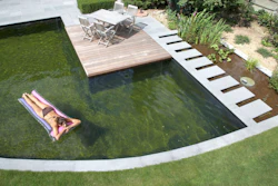 Courtesy Renolit Natural Swimming Pool With Person Floating