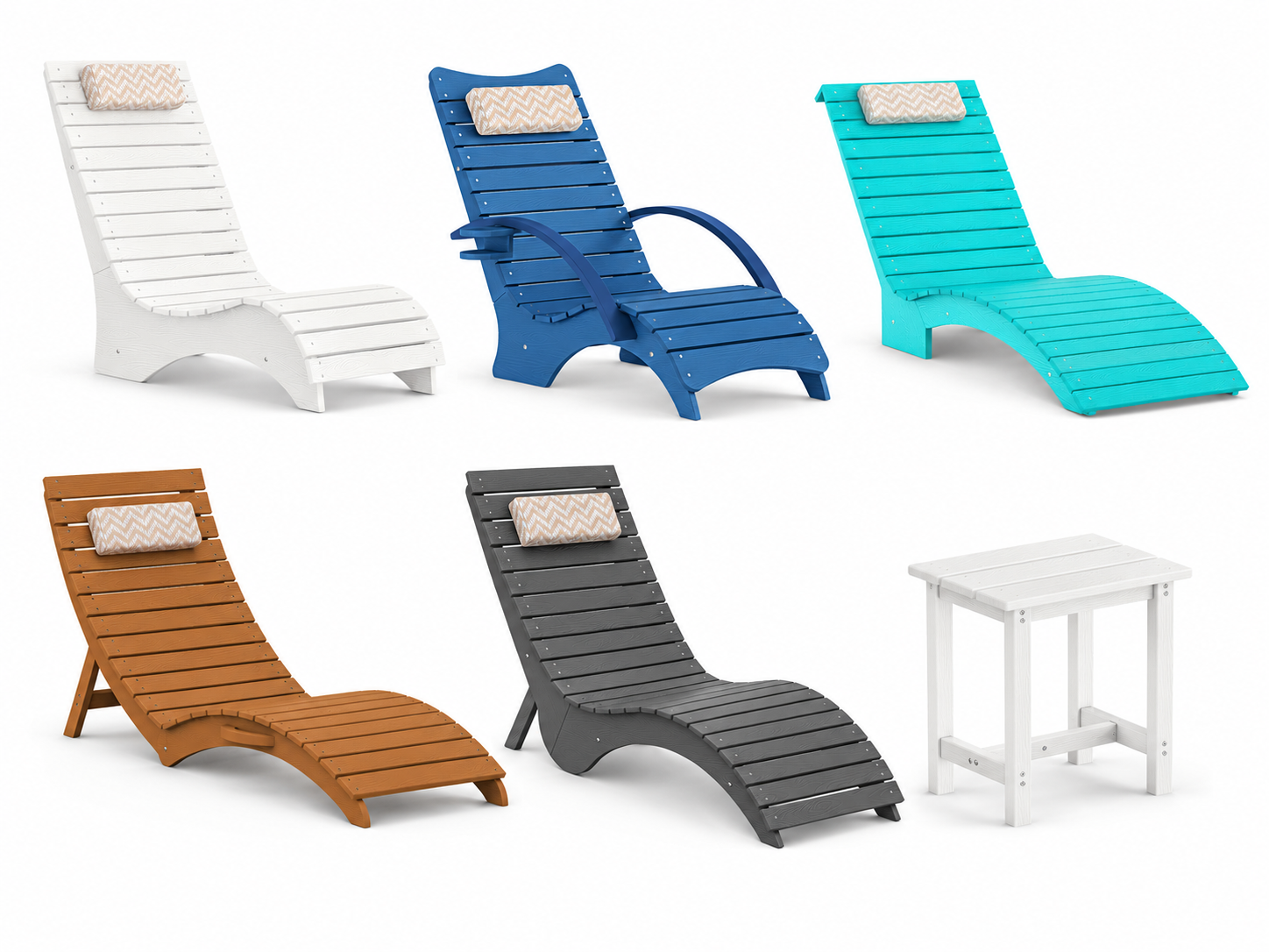 Aqua Curve In Pool Lounge Chair Collection