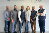 From left to right: Michael Durand, Project Manager (VIF Group); David Danyluk, Project & Quality Director (VIF Group); Martin Grenier, Sales Representative (CCEI Pool North America); Klaudia Parker, SVP Sales & Marketing (Carvin Pool Equipment); Alain Barabé, Senior Industrial Designer (Carvin Pool Equipment); Sébastien Chereau, Marketing Director (CCEI Group).