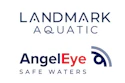 Landmark Aquatic and Angel Eye Safe Waters logos in navy blue and red