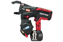TWINTIER MAX cordless power drill with red and black design and battery pack