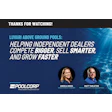 PoolCorp logo with tagline on presentation slide about above-ground pools for independent dealers