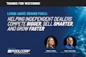 PoolCorp logo with tagline on presentation slide about above-ground pools for independent dealers