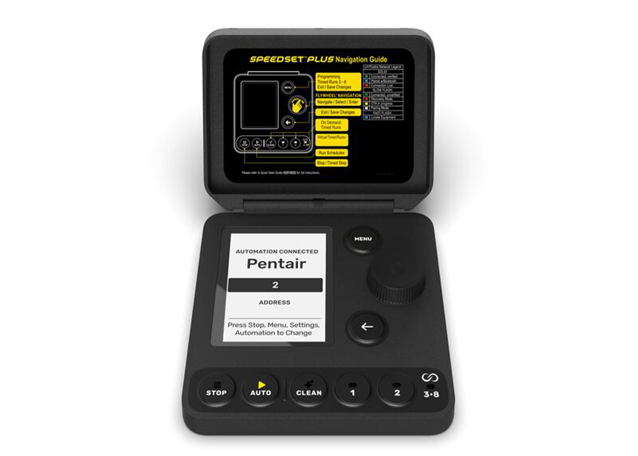 Pentair SpeedSet Plus handheld navigation guide with dual screens and control buttons