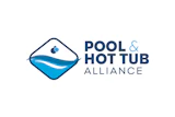 Pool & Hot Tub Alliance logo featuring a blue water droplet symbol with wave design and text wordmark