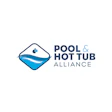 Pool & Hot Tub Alliance logo featuring a blue water droplet symbol with wave design and text wordmark