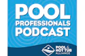 Pool Professionals Podcast cover with blue concentric circles background and Pool & Hot Tub Alliance logo
