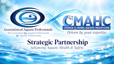 Association of Aquatic Professionals and CMAHC strategic partnership announcement promoting aquatic health and safety